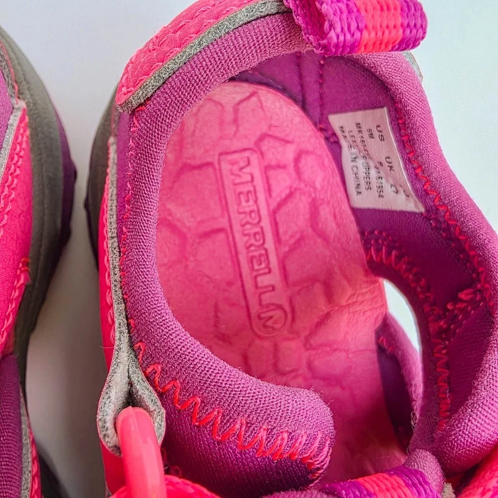Merrell Girls Hydro Water Sandals Size 9 Pink Purple Strappy Hiking Shoes NEW
